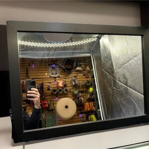 Black Rectangle Wall Mirror with Wood Frame for Bedroom Bathroom Living Room